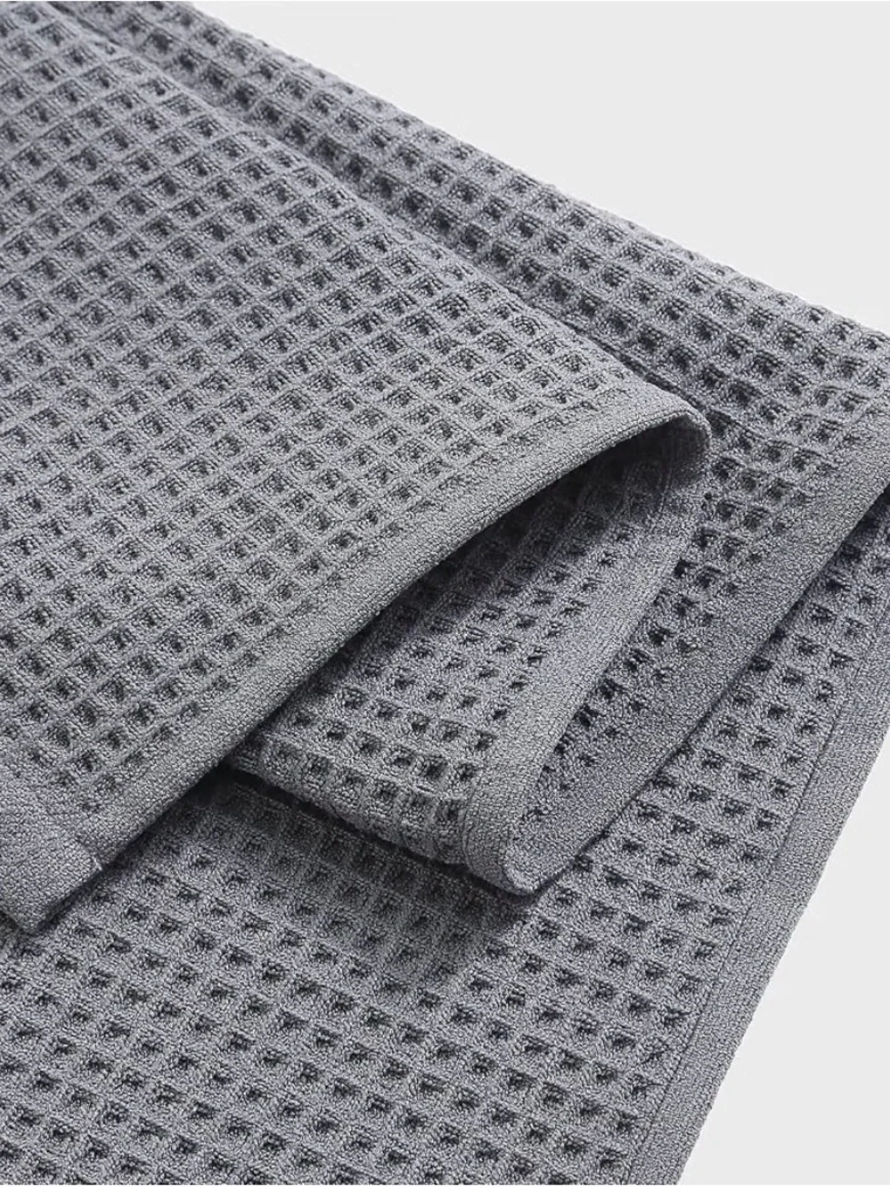 NWT - Robmic Dark Gray Waffle Bath Sheets - extra large - 2 Pack